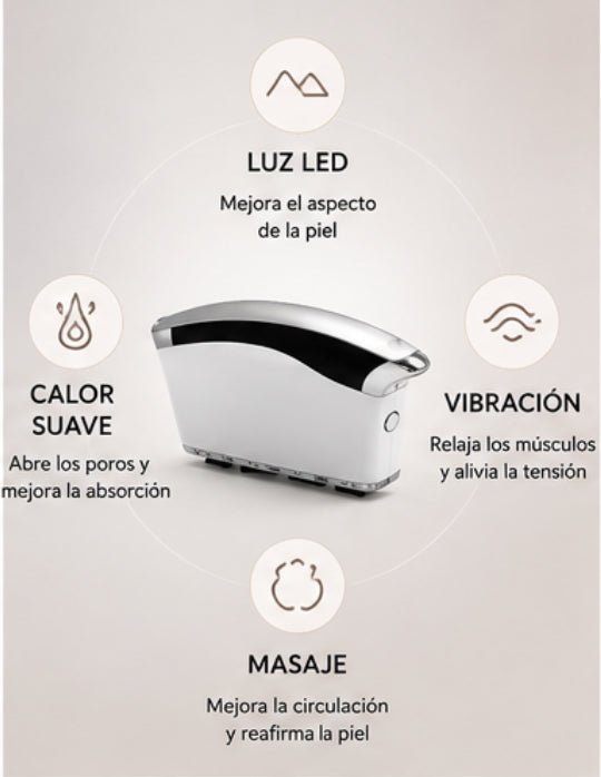 Masajeador Facial LED 4 en 1