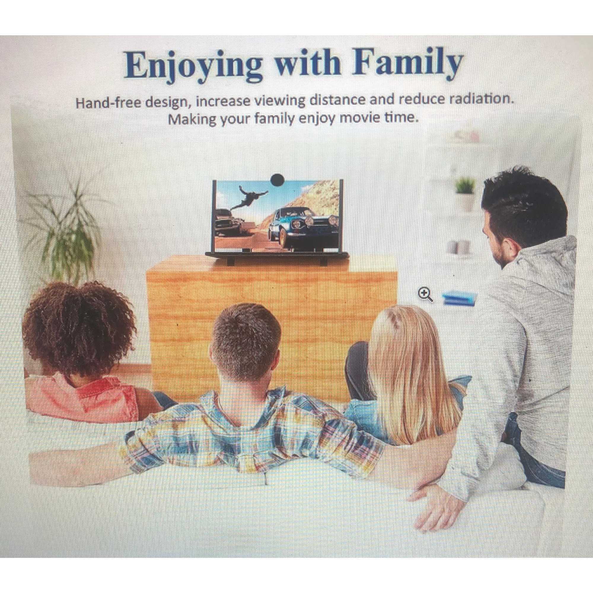 Amplificador de pantalla con lente óptica portátil